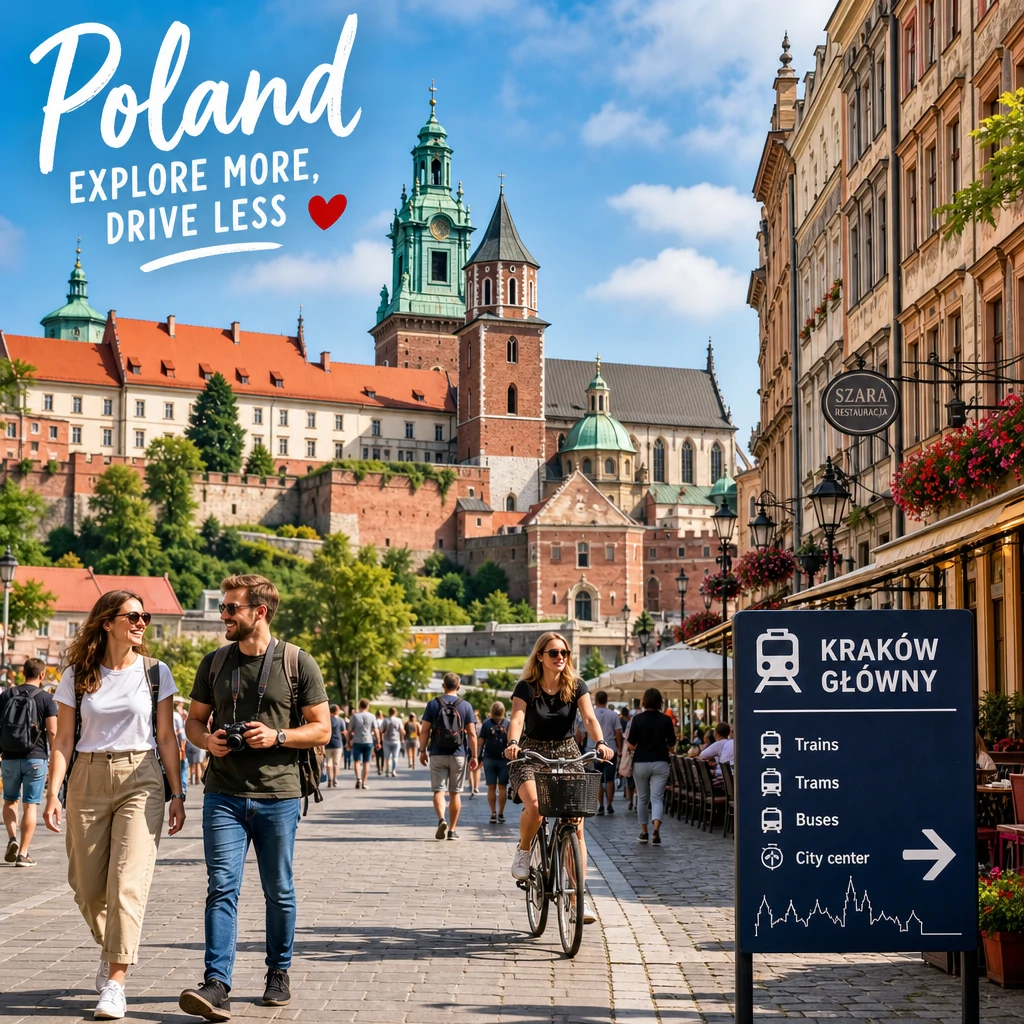 Wakacje w Polsce bez samochodu – gdzie łatwo dojechać pociągiem lub autobusem?
